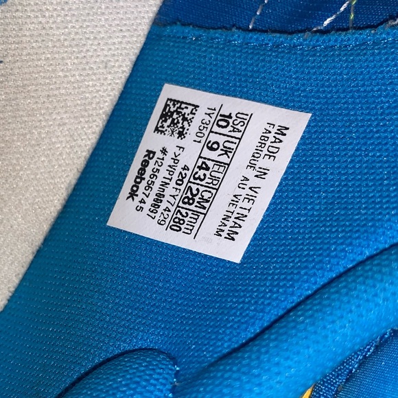 Mens Reebok Classic Leather Legacy Dynamic Blue Red Shoes Sneakers Size 10 - Picture 7 of 7